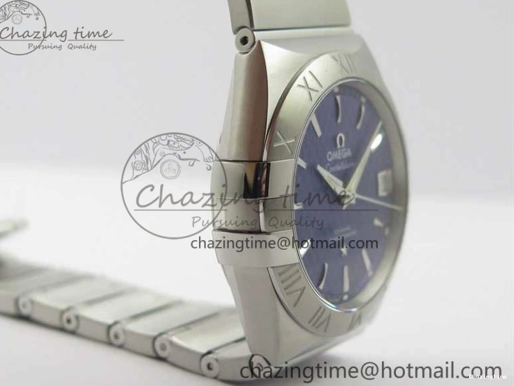 0323 SunProtective Constellation 38mm SS VSF 1:1 Best Edition Blue Textured Dial on SS Bracelet A8500 Super Clone 7917